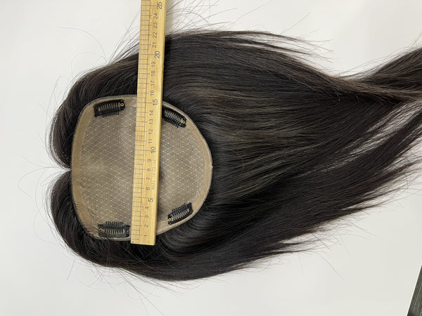 16X18 Big Base Size Free Part Hair Topper 100% Remy Top Hair Toupee Full Silk Based Handmade Hair Piece For Women Thin Hair